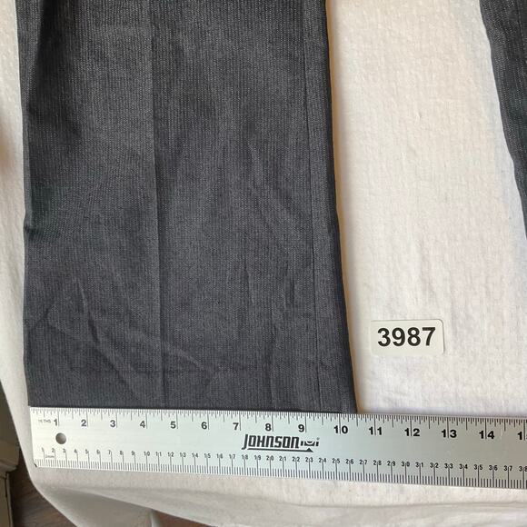 Dalia Collection Women Flared Dress Pants size 12 Petite Gray Mid Rise Stretch - Picture 5 of 10